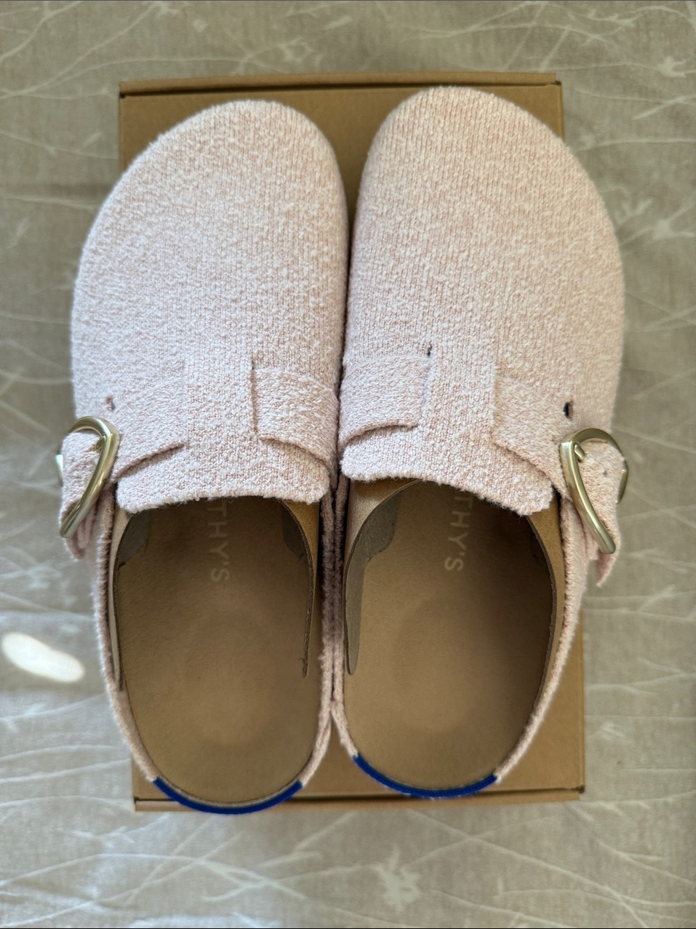 Rothy’s Buckle Clog in Ballerina Boucle Size 7 NWT